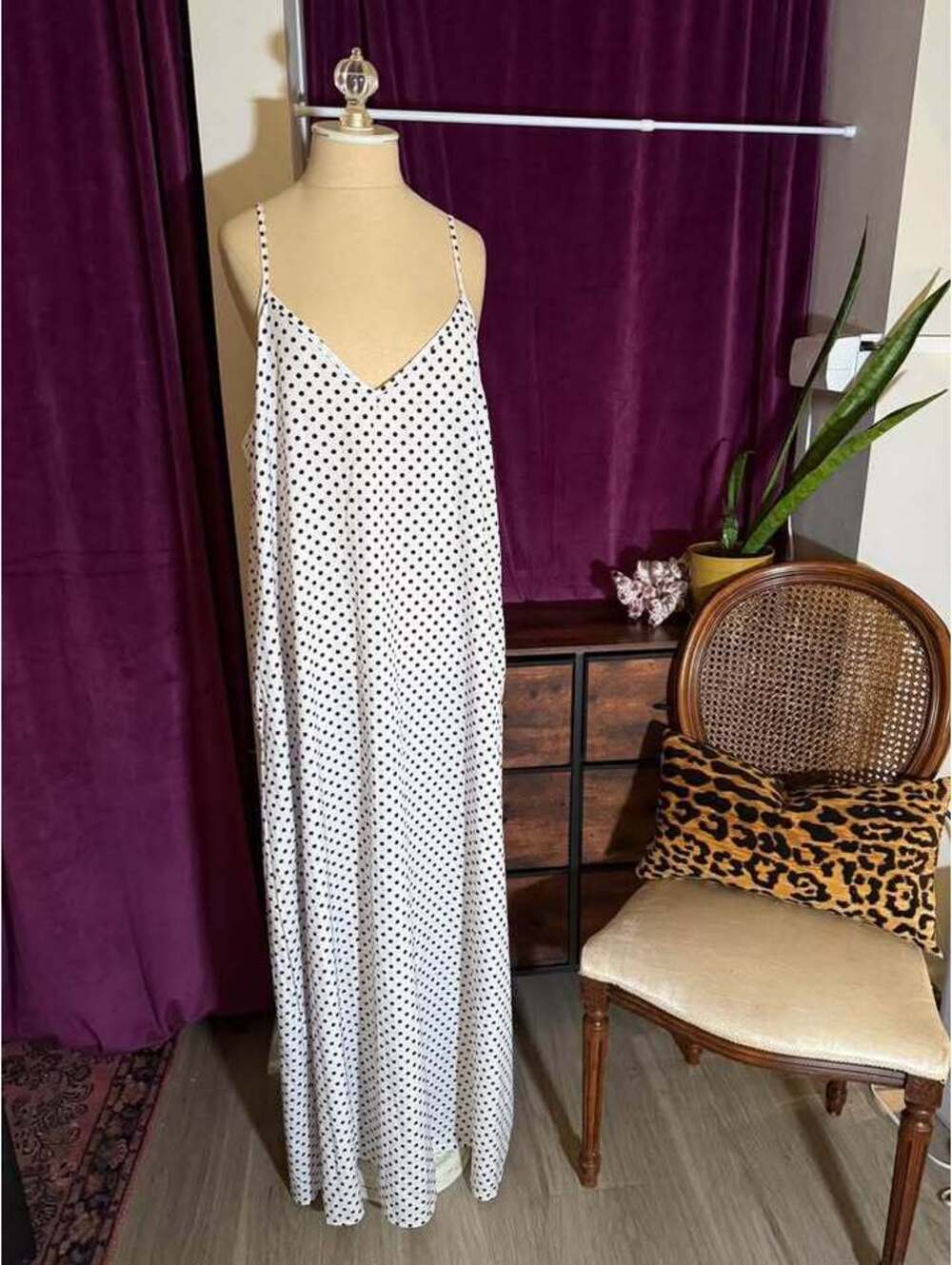 Polka dot dress XXL lightweight $14 will ship New!